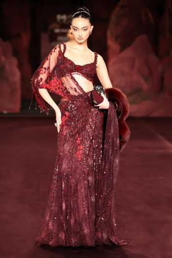 Dolly J Kairavi Draped Saree With Embroidered Blouse 
