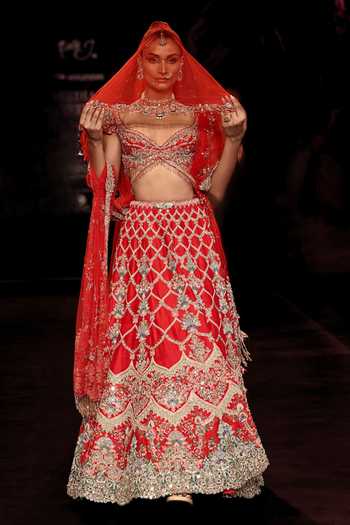 Dolly J Vaidehi Zardozi Embroidered Bridal Lehenga Set 
