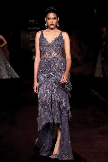 Dolly J Vallari Hand Embroidered Gown 