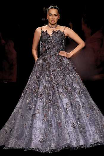 Dolly J Saanjh Hand Embellished Ball Gown 