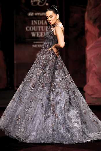 Buy Dolly J Purple Tulle Sequins, Beads, Stones, Crystals, Saanjh Hand Embellished Ball Gown Online at Aza Fashions Buy_Dolly J_Purple Tulle Sequins, Beads, Stones, Crystals, Saanjh Hand Embellished Ball Gown _Online_at_Aza_Fashions