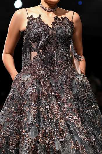 Shop Dolly J Purple Tulle Sequins, Beads, Stones, Crystals, Saanjh Hand Embellished Ball Gown Online at Aza Fashions Shop_Dolly J_Purple Tulle Sequins, Beads, Stones, Crystals, Saanjh Hand Embellished Ball Gown _Online_at_Aza_Fashions