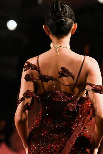 Dolly J Vritti Sculpted Gown 
