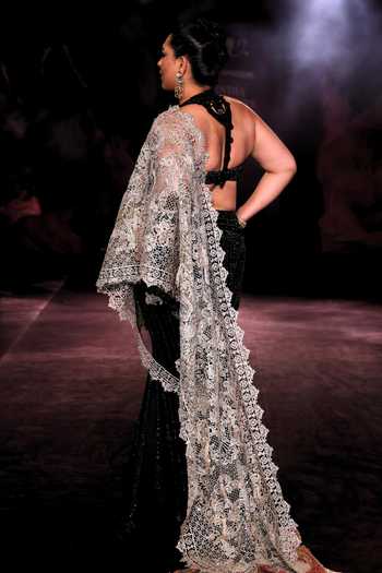 Dolly J Rewa Embellished Pre-Draped Saree Set 