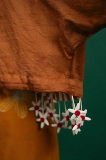 KA-Sha Brown Chanderi Open Neck Tass Moma Jacket Online at Aza Fashions KA-Sha_Brown Chanderi Open Neck Tass Moma Jacket _Online_at_Aza_Fashions