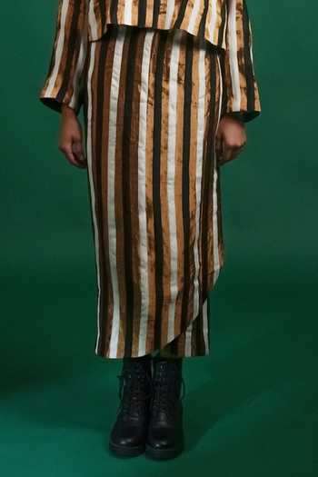 Buy_KA-Sha_Multicolor Chanderi Sheena Wrap Skirt _Online_at_Aza_Fashions