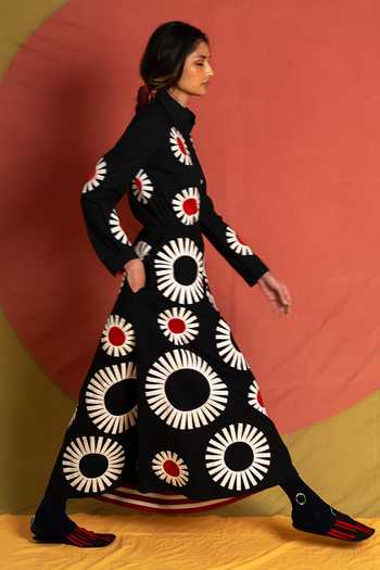 KA-Sha Naseem Tiger Applique Skirt