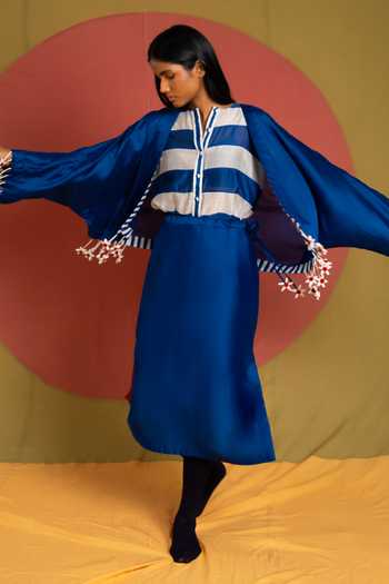 KA-Sha Tass Chanderi Straight Skirt