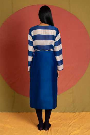 KA-Sha Tass Chanderi Straight Skirt