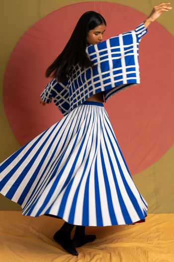 KA-Sha Tigress Striped Applique Skirt