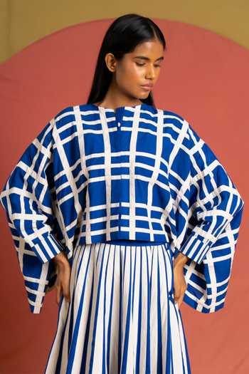 KA-Sha Chacha Applique Striped Jacket