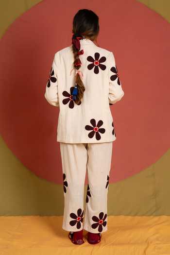 KA-Sha Florist Applique Blazer