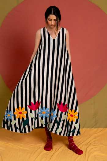 KA-Sha_Black Chanderi Mandarin Collar Mali Long Simp Jacket _Online_at_Aza_Fashions