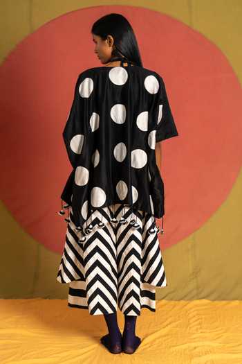 KA-Sha Polka Overlay Reversible Jacket