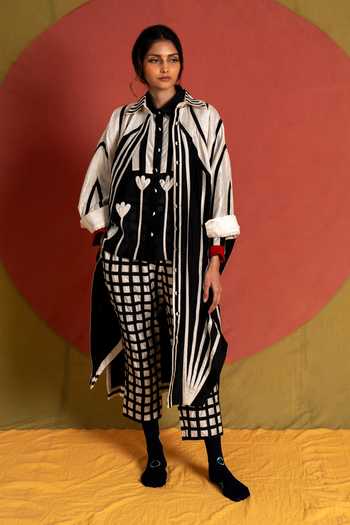 KA-Sha Venti Striped Shirt Jacket