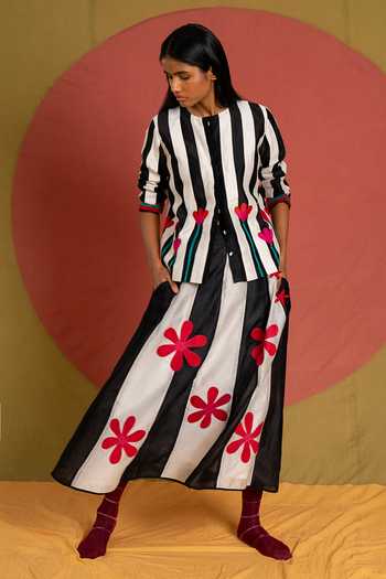 Shop KA-Sha Multi Color Chanderi Round Neck Kamal Kaidi Shirt Online at Aza Fashions Shop_KA-Sha_Multi Color Chanderi Round Neck Kamal Kaidi Shirt _Online_at_Aza_Fashions