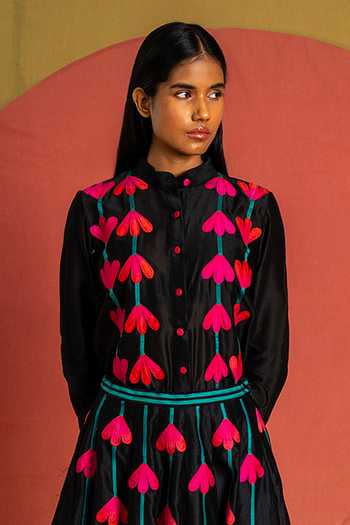 KA-Sha Kamali Applique Shirt