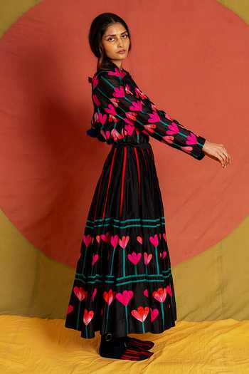 KA-Sha Kamal Applique Shirt