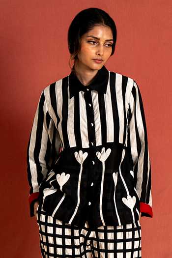 KA-Sha Kamal Simp Applique Shirt