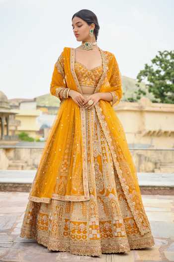 Kalighata Devina Raw Silk Lehenga Set