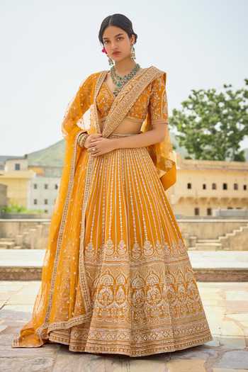 Kalighata Shruti Embroidered Lehenga Set