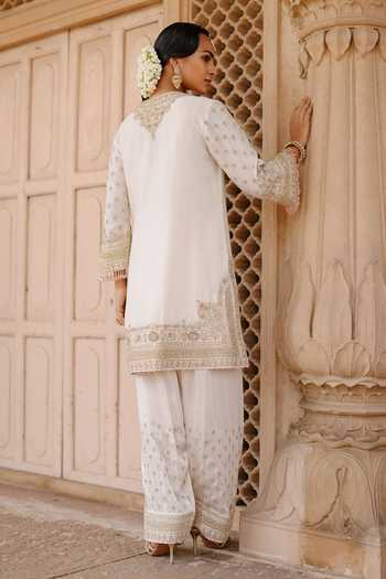 Sheetal Batra Ansha Short Embroidered Kurta Salwar Set