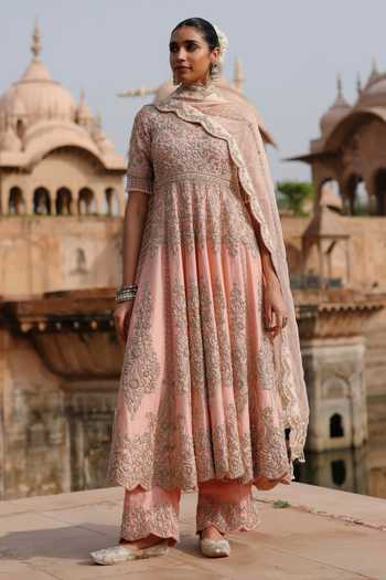 Sheetal Batra Mahrosh Embroidered Kalidar Anarkali Set 