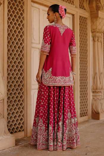 Sheetal Batra Maysam Embroidered Kurta Sharara Set 