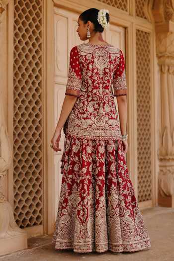 Sheetal Batra Merab Embroidered Kurta Lehenga Set 
