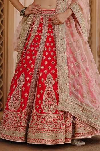 Buy Sheetal Batra Pink , Organza Scoop Neck Nusrat Embroidered Kali-in-kali Lehenga Set Online at Aza Fashions Buy_Sheetal Batra_Pink , Organza Scoop Neck Nusrat Embroidered Kali-in-kali Lehenga Set _Online_at_Aza_Fashions