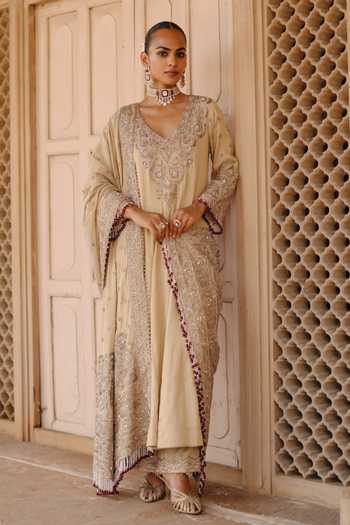 Sheetal Batra Rooh Embroidered Long Kalidar Anarkali Set 