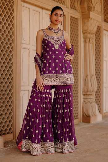 Sheetal Batra Shahbano Embroidered Kurta Gharara Set