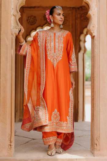 Sheetal Batra Umaira Embroidered Long Kurta Salwar Set 