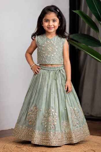 Lil Angels Mirror Work Lehenga Set