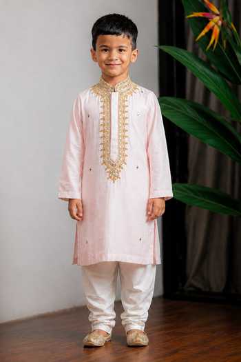 Lil Angels Pink Mirror Kurta Set