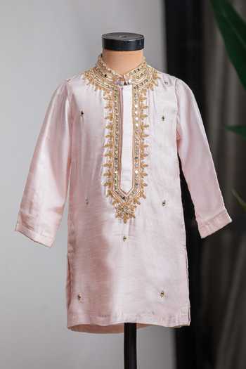 Lil Angels Pink Mirror Kurta Set
