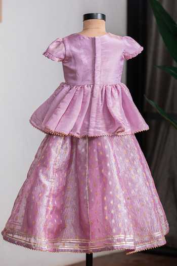 Lil Angels Purple Zari Lehenga Set Online at Aza Fashions Lil Angels_Purple Zari Lehenga Set _Online_at_Aza_Fashions