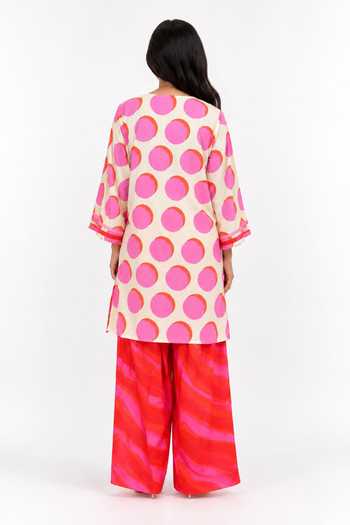 Poppi Floral Print Kurta & Farshi Salwar Set 