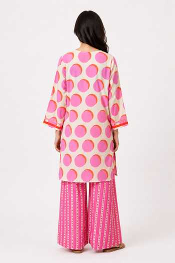 Poppi Floral Print Kurta & Farshi Salwar Set 
