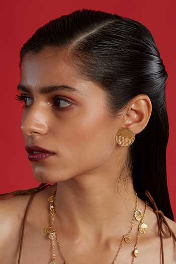 The Slow Studio Luna Circular Stud Earrings 