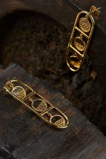 The Slow Studio Equinox Embellished Dangler Earrings 