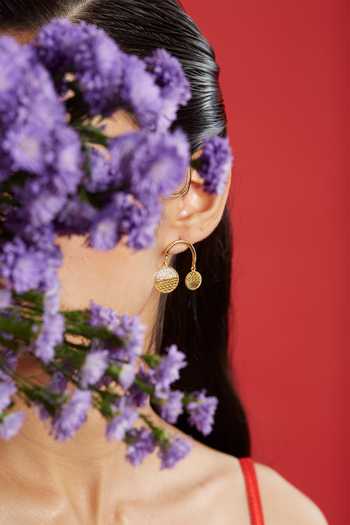 The Slow Studio Gold Plated Balance Embellished Earrings Online at Aza Fashions The Slow Studio_Gold Plated Balance Embellished Earrings _Online_at_Aza_Fashions