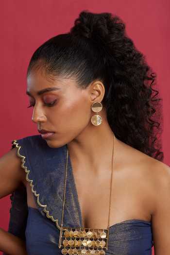 Buy The Slow Studio Gold Plated Eclipse Embellished Earrings Online at Aza Fashions Buy_The Slow Studio_Gold Plated Eclipse Embellished Earrings _Online_at_Aza_Fashions