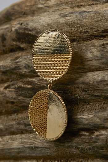 The Slow Studio Gold Plated Eclipse Embellished Earrings at Aza Fashions The Slow Studio_Gold Plated Eclipse Embellished Earrings _at_Aza_Fashions