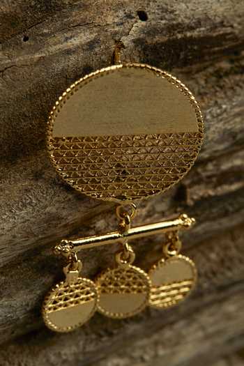 Buy The Slow Studio Gold Plated Umbra Embellished Earrings Online at Aza Fashions Buy_The Slow Studio_Gold Plated Umbra Embellished Earrings _Online_at_Aza_Fashions