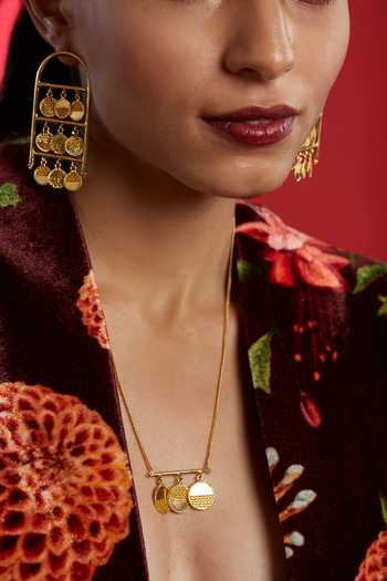 Shop The Slow Studio Gold Plated Firefly Embellished Earrings Online at Aza Fashions Shop_The Slow Studio_Gold Plated Firefly Embellished Earrings _Online_at_Aza_Fashions
