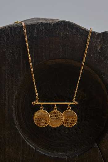 Buy The Slow Studio Gold Plated Sama Coin Embellished Pendant Necklace Online at Aza Fashions Buy_The Slow Studio_Gold Plated Sama Coin Embellished Pendant Necklace _Online_at_Aza_Fashions