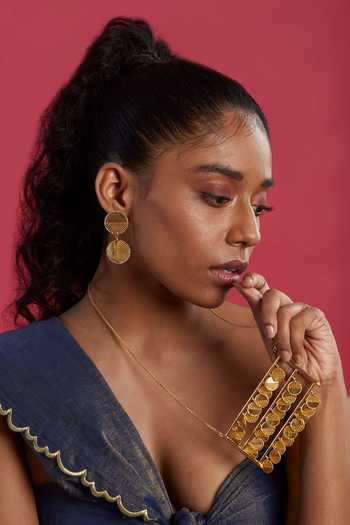 Buy The Slow Studio Gold Plated Magnum Opus Pendant Necklace Online at Aza Fashions Buy_The Slow Studio_Gold Plated Magnum Opus Pendant Necklace _Online_at_Aza_Fashions