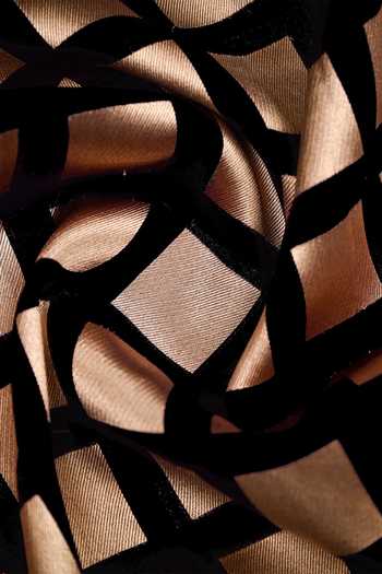 Sacred Weaves_Black Silk, Organza Checkered Woven Saree _at_Aza_Fashions