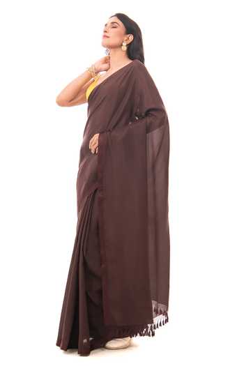 Sacred Weaves Silk Tassel Bordered Saree 